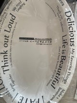 友栄 英字柄オードブルプレート 1P