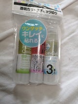 野府 透明スティックのり 3P