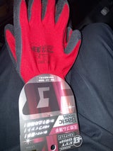 BG ベーシック 天然ゴム薄手 赤 1P L