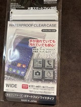 不動 防水クリアケース スマートフォンワイドタイプ