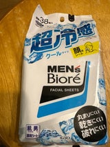 メンズビオレ 洗顔シートクール卓上用 38枚