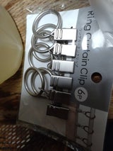 元林 リングカーテンクリップシルバー 6個