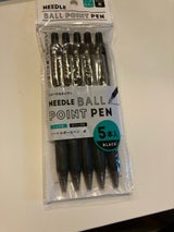 日本パール ニードルボールペン黒 5P