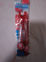 プラチナ ノック式ゲルボールペン赤 2本