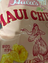 フラ印マウイチップスガーリックシュリンプ味125g