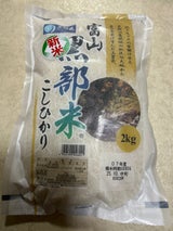 名古屋食糧 富山県黒部米コシヒカリ  袋 2Kg