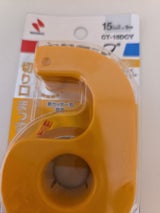 ニチバン セロテープカッター付き15mm イエロー