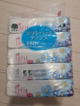 ソフィアタッチエコティッシュー 180W 5P