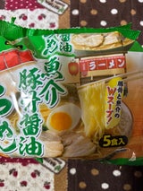 山本製粉 懐かしの魚介豚骨醤油らーめん 5食