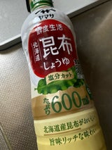 鮮度生活 北海道昆布しょうゆ塩分カット 600ml